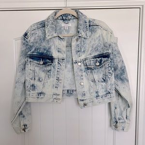 TopShop | Acid Washed Denim Jacket | Cropped